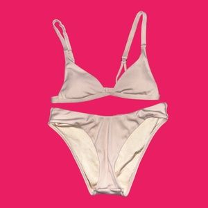 L.A Hearts nude color bikini